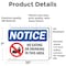 Signmission No Eating Or Drinking In This Area, 10 in W x Rectangle, Vinyl Decal OS-2PACK-NS-D-710-L-16081 - alternate 6